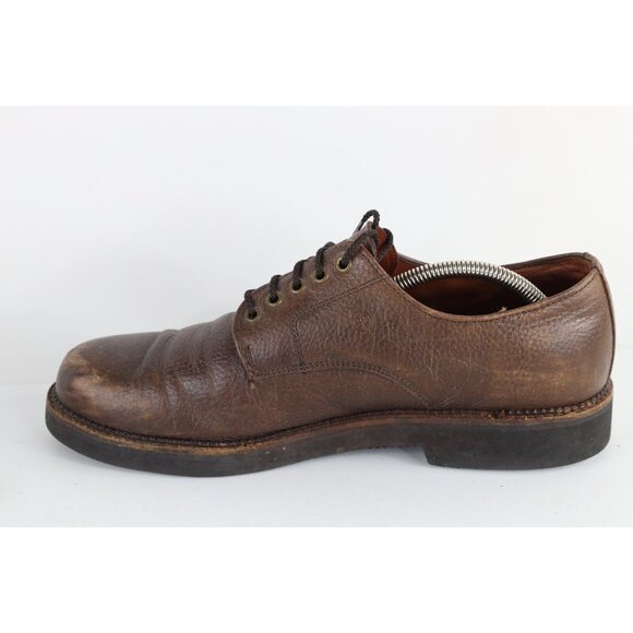 Vintage 90s Red Wing Shoes Mens Size 11 D Distressed Leather Oxford Shoes Brown main image 5
